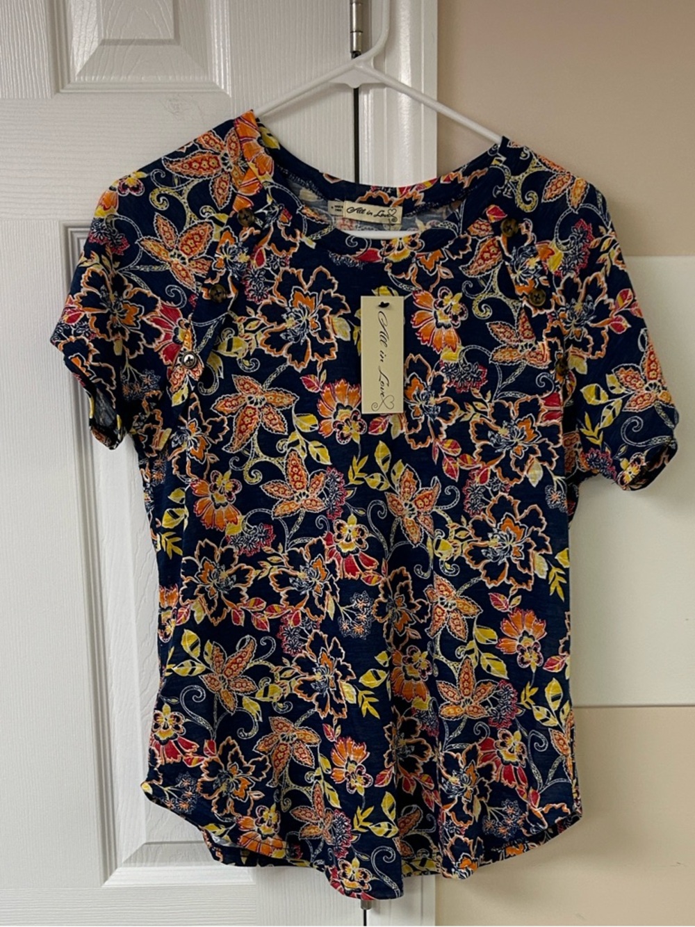 NWT All in Love Floral Tee Multicolor